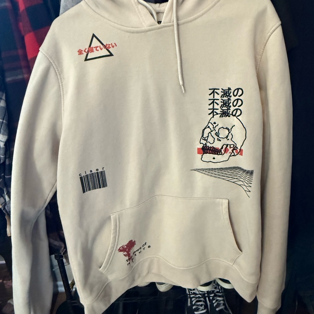 Brooklyn Cloth Beige Graphic Hoodie